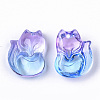 Two Tone Transparent Spray Painted Glass Pendants GLAA-N035-09A-C01-2