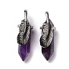 Natural Amethyst Pendants G-E059-04AS-04-2