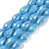Opaque Solid Color Electroplate Glass Beads Strands LS-EGLA-N013-P4mm-B10-1