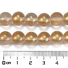 Frosted Transparent Glass Bead Strands GLAA-P065-10mm-02-3