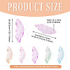 175G 5 Colors Baking Paint Transparent Glass Pendants DGLA-TA0001-40-4
