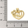 Rack Plating Brass Micro Pave Clear Cubic Zirconia Pendants KK-P267-05A-G-3