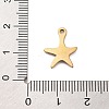 Ion Plating(IP) 201 Stainless Steel Charms STAS-A101-01C-05G-3