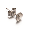 Non-Tarnish 304 Stainless Steel Stud Earring Settings X-STAS-H307-B-1