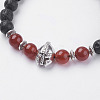 Natural Lava Rock Beads Stretch Bracelets BJEW-I241-16E-2