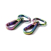 Rainbow Color Alloy Swivel Clasps FIND-WH0116-18M-2