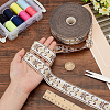 24M Polyester Flower Jacquard Ribbons OCOR-WH0045-22A-3