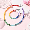Nuggets Dyed Natural Freshwater Shell Beaded Bracelets & Necklaces Sets SJEW-JS01360-1