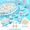 20Pcs 4 Styles Baroque Style ABS Plastic Imitation Pearl Beads SACR-YW0002-16-5