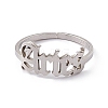 Non-Tarnish 304 Stainless Steel Constellation Open Cuff Ring for Women RJEW-C035-01H-P-2