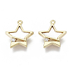 Brass Micro Pave Cubic Zirconia Charms KK-N232-51-NF-1