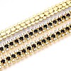 Iron Rhinestone Cup Chains CH-T006-04G-06-1