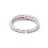 Clear Cubic Zirconia Open Cuff Ring RJEW-H127-05P-3