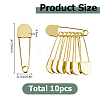 Alloy Safety Pin Brooches JEWB-WH0001-77G-2