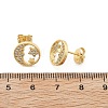 Brass Stud Earrings EJEW-S247-01D-G-5