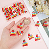 SUNNYCLUE 25Pcs Opaque Resin Pendants for Teachers' Day RESI-SC0002-42-3