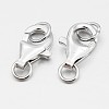 Anti-Tarnish Rhodium Plated 925 Sterling Silver Lobster Claw Clasps STER-O015-E-04-2