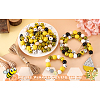 Kissitty DIY Bee Wooded Ornaments Kit DIY-KS0001-28-19