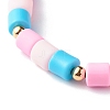 Handmade Polymer Clay Beads Stretch Bracelets Sets BJEW-JB06424-05-8