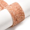 Natural Peach Moonstone Beads Strands G-F619-19A-2mm-2