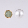 Natural Green Aventurine Ball Stud Earrings EJEW-JE03980-04-5