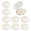 Pearlized Plastic Shell Shaped Jewelry Storage Boxes AJEW-WH0695-138A-02-1