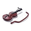 Creative Mini Resin Violin DJEW-C001-01-3