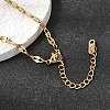 4MM Unisex 304 Stainless Steel Dapped Chain Necklaces NJEW-P356-09G-2