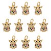 10Pcs Rack Plating Brass Micro Pave Cubic Zirconia Charms ZIRC-SZ0003-85-1