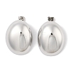 304 Stainless Steel Oval Stud Earrings EJEW-B108-04P-1