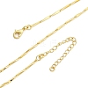 Brassl Twisted Bar Link Chain Necklaces for Men Women NJEW-G160-15G-5