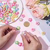 100Pcs Electroplated Opaque Resin Beads RESI-SP0001-59A-3