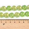 Half Electroplate Baking Paint Glass Beads Strands EGLA-K061-11A-AB03-4