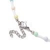 Acrylic and Glass Round Bead Necklaces NJEW-JN04876-5
