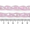Opaque Solid Color Electroplate Glass Beads Strands LS-EGLA-N013-J8mm-B01-4