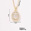 Minimalist Oval Luxury Fashion Brass Cubic Zirconia Pendant Necklaces Jewelry Accessory IH4177-2-1