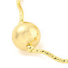 Rack Plating Brass Twisted Link Round Ball Bracelets for Women BJEW-P322-21G-2