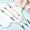 3Pcs 3 Styles Platinum Alloy Sweater Clips AJEW-GF0011-39-7