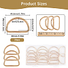 20Pcs Iron D Rings IFIN-SP0001-21B-LG-2