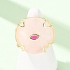 Natural Rose Quartz Cuff Rings GG-CBA5FCC-02G-09-1