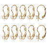 10Pcs Brass Micro Pave Clear Cubic Zirconia Leverback Earring Findings KK-TADJ0001-20B-2