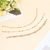 1 Set 3 Styles Iron Hat Chain with Lobster Claw Clasp HJEW-CN0001-31B-3