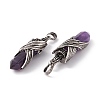 Natural Amethyst Pointed Pendants G-H281-01H-3