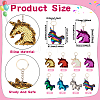 8Pcs 8 Style Reflective Sequin Unicorn Pendant Keychain KEYC-TA0001-20-2