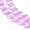 Transparent Glass Beads Strand GLAA-F112-01B-4