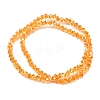 Electroplate Transparent Glass Beads Strands GL-CBA7A17-01A-04-4
