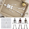 Skeleton Head and Body Skeleton Frame Silicone Mold for Halloween Series of Yu Meiren DIY Drop Glue Plaster Ornaments Grinding PW-WGBCD4B-01-1