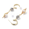 Natural Quartz Dangle Stud Earrings EJEW-P256-51G-2