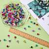 200Pcs 10 Colors Crackle Glass Pendants PALLOY-SW0018-01-3
