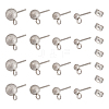 Unicraftale 40Pcs 4 Size 304 Stainless Steel Stud Earring Findings STAS-UN0044-43-1